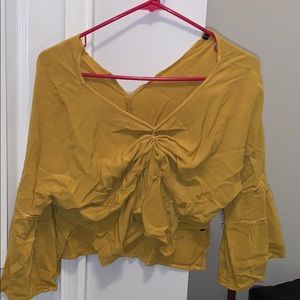 Yellow crop top
